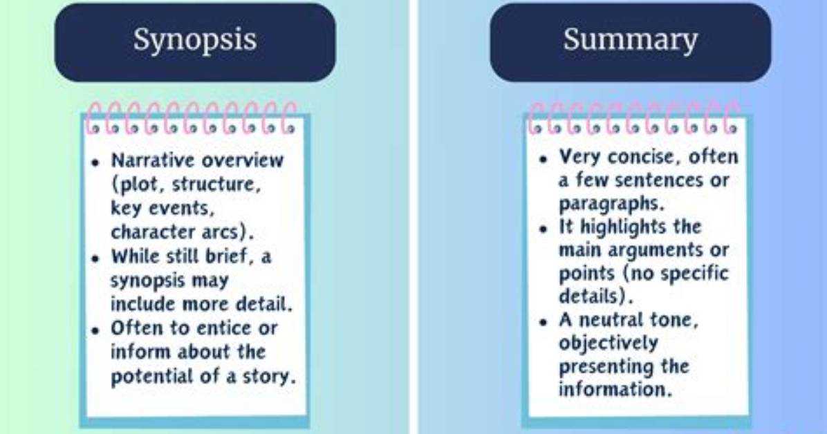 Where Does Synopsis Mean?