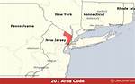Where Is Area Code 201