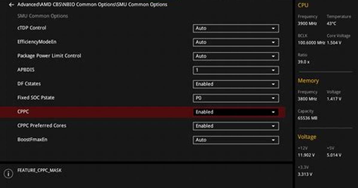 Where Is Cppc in Bios