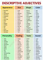 Where Is Descriptive Adjective?