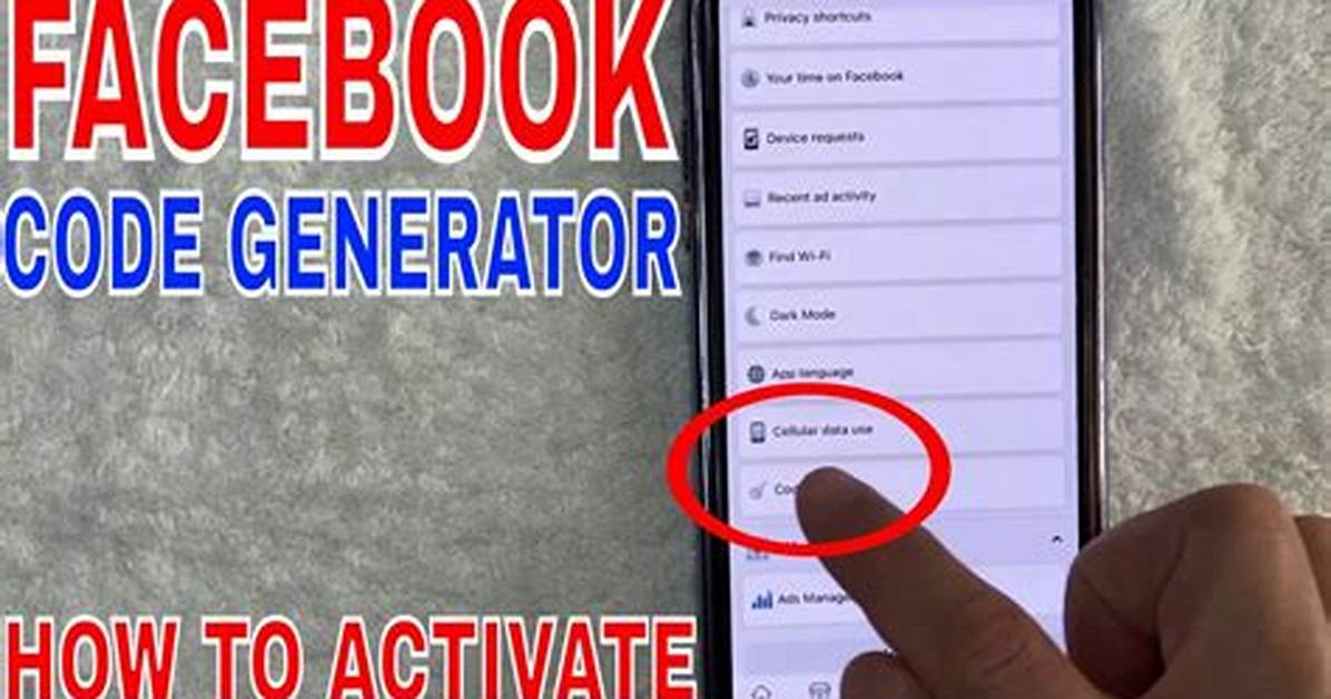 Where Is Facebook Code Generator