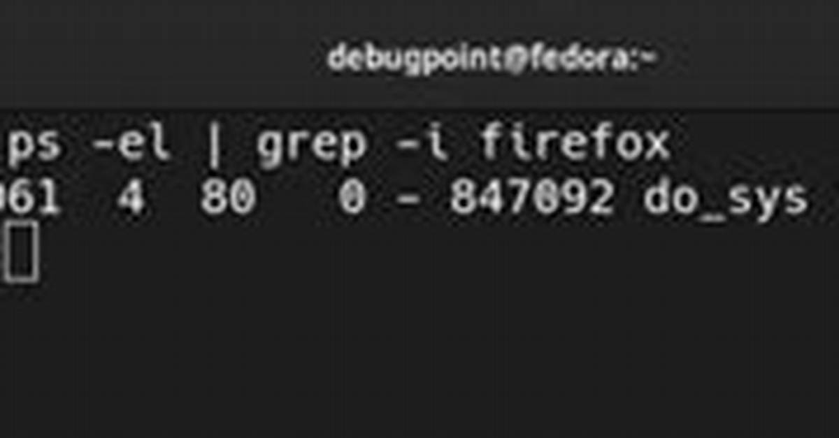 Where Is Firefox Process Id Linux?