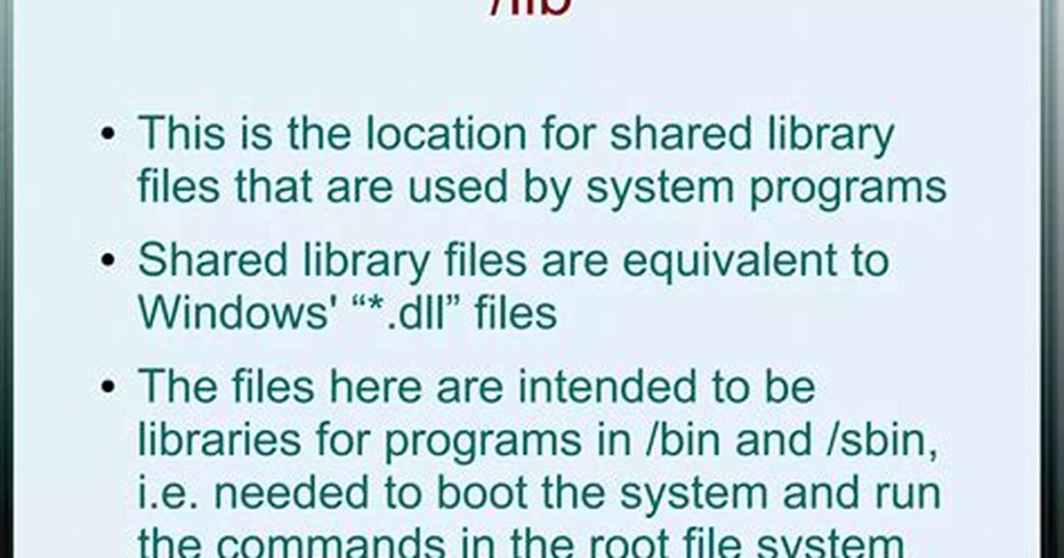 Where Is Lib in Linux?