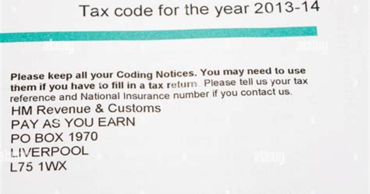 Where Is Paye Coding Notice?