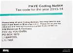 Where Is Paye Coding Notice?