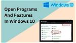 Where Is Program and Features in Windows 7?