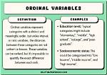 Which Are Ordinal Variables?