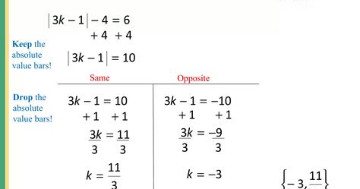 Which Are the Absolute Values?