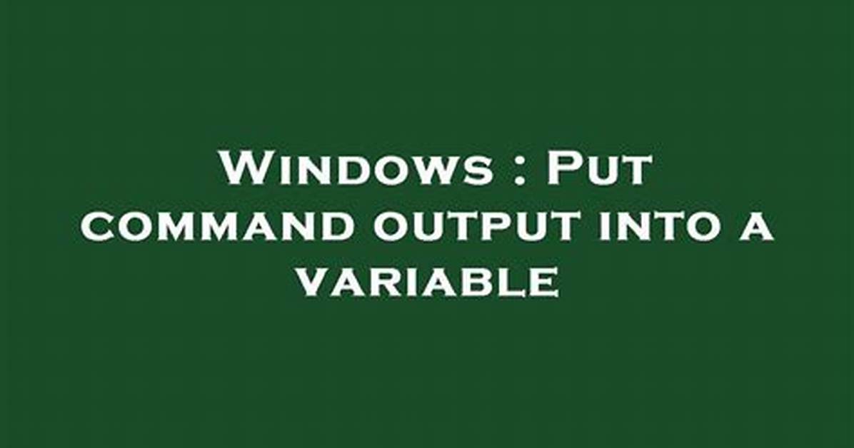 "Which" Command Output into a Variable Does Not Work