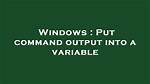 "Which" Command Output into a Variable Does Not Work
