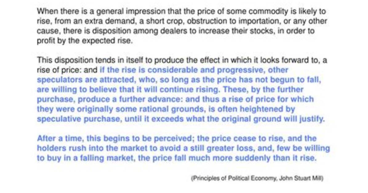 Which Commodity Created the Speculative Bubble?