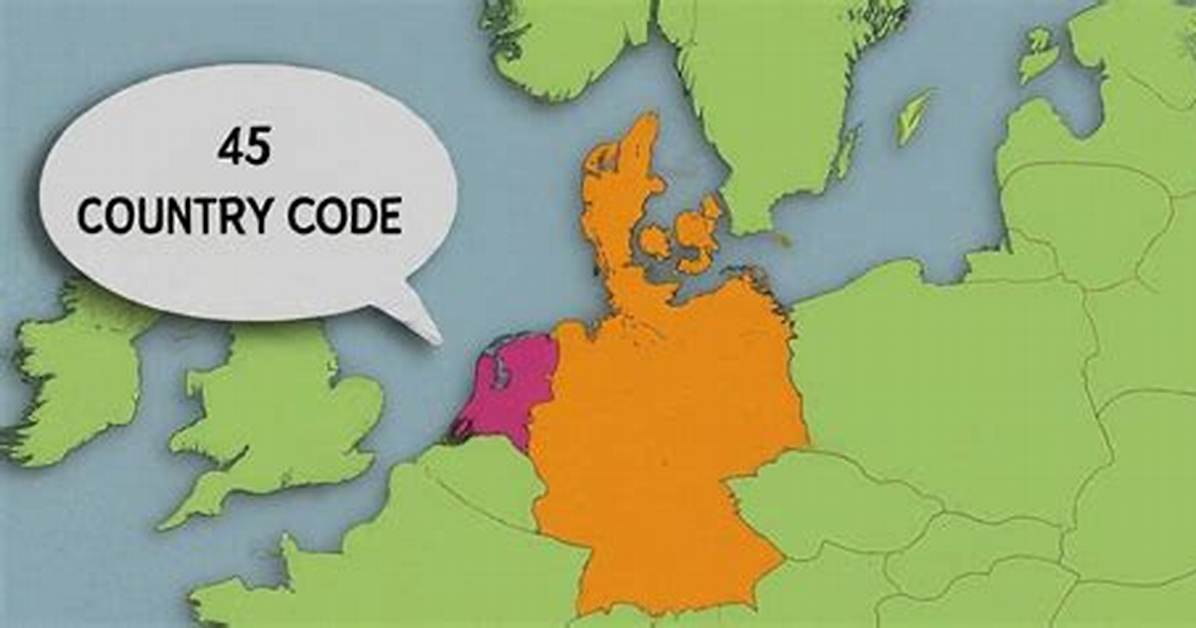 Which Country Code Is 45