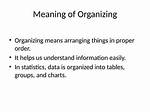 Which Data Means Arranging Data?