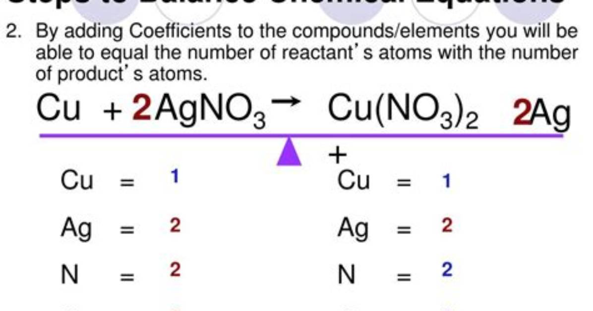 Which Elements Do You Balance First