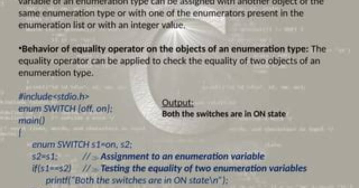 Which Enumerators Can Be Assigned?