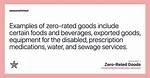 Which Goods Are Zero Rated?