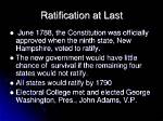Which Groups Debated the Ratification?