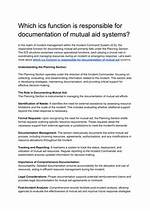 Which Ics Function Is Responsible for Documentation of Mutual Aid Agreements?