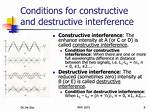 Which Is Condition for Constructive Interference?