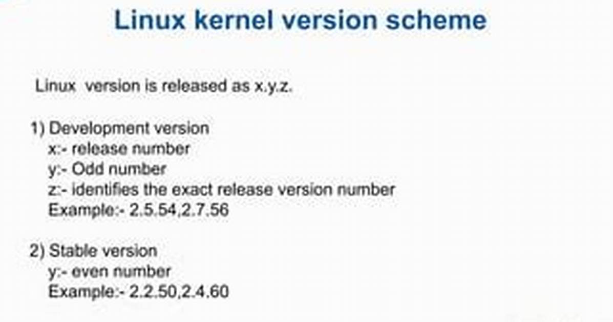 Which Kernel Version Are Stable?