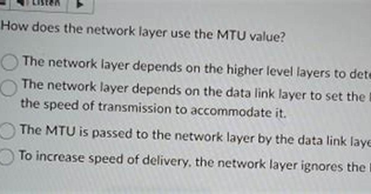 Which Layer Imposes Mtu?