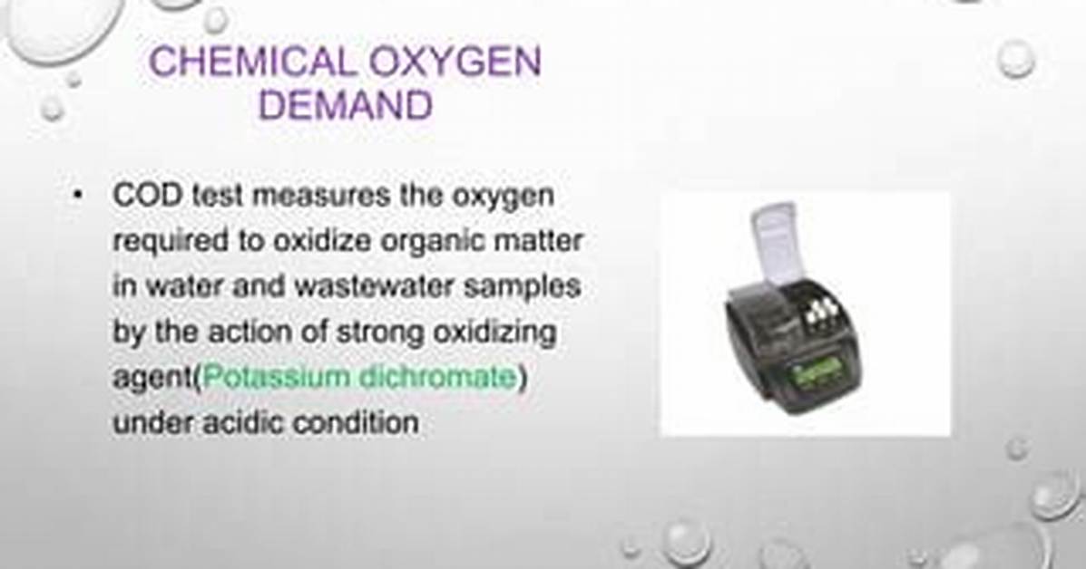 Which Oxidizing Agent Needed in Cod?