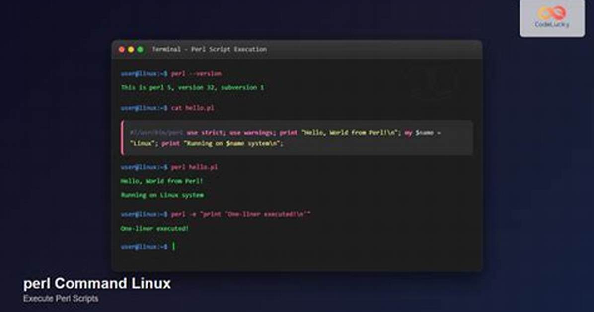 Which Perl Command in Linux?