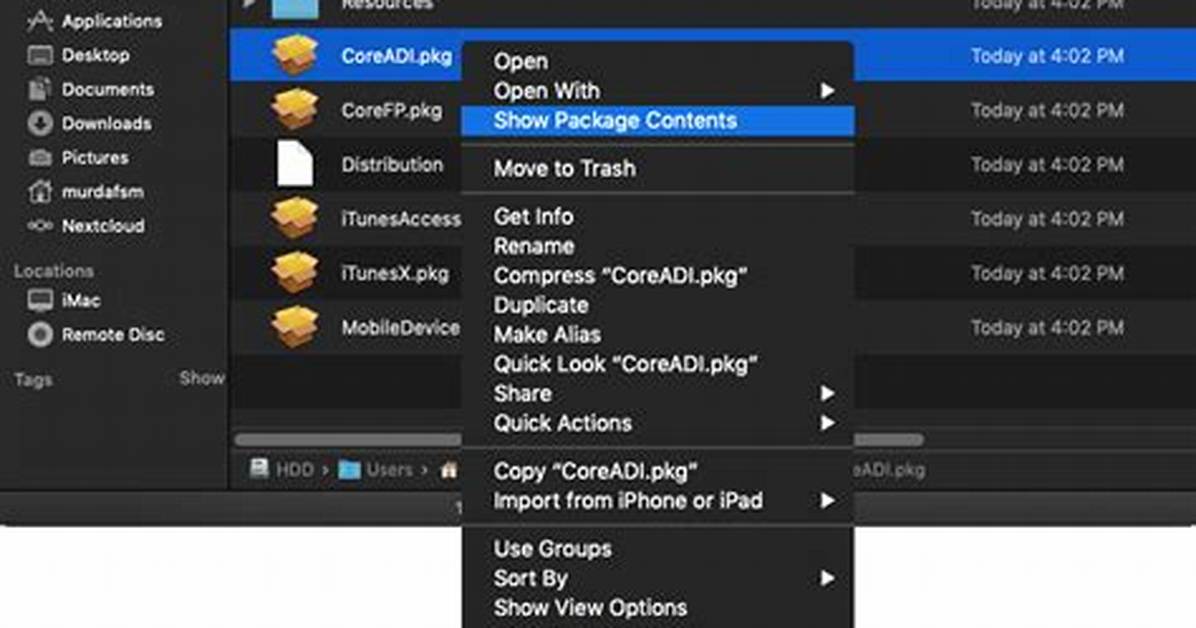 Which Software Open Pkg File?