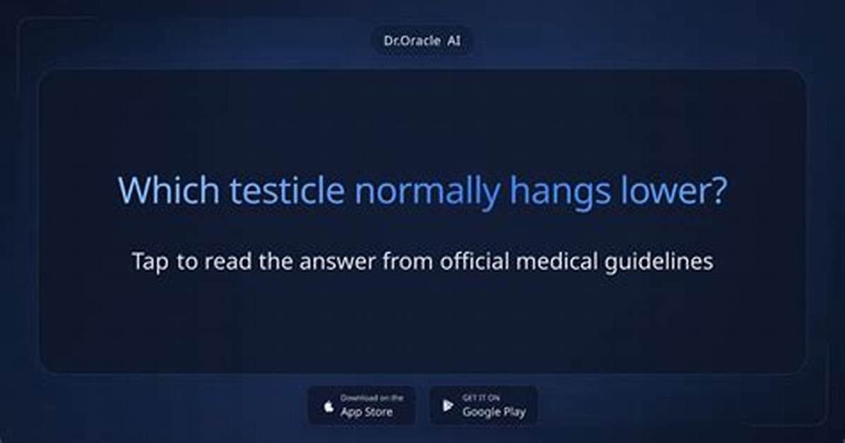 Which Testicle Hangs Lower