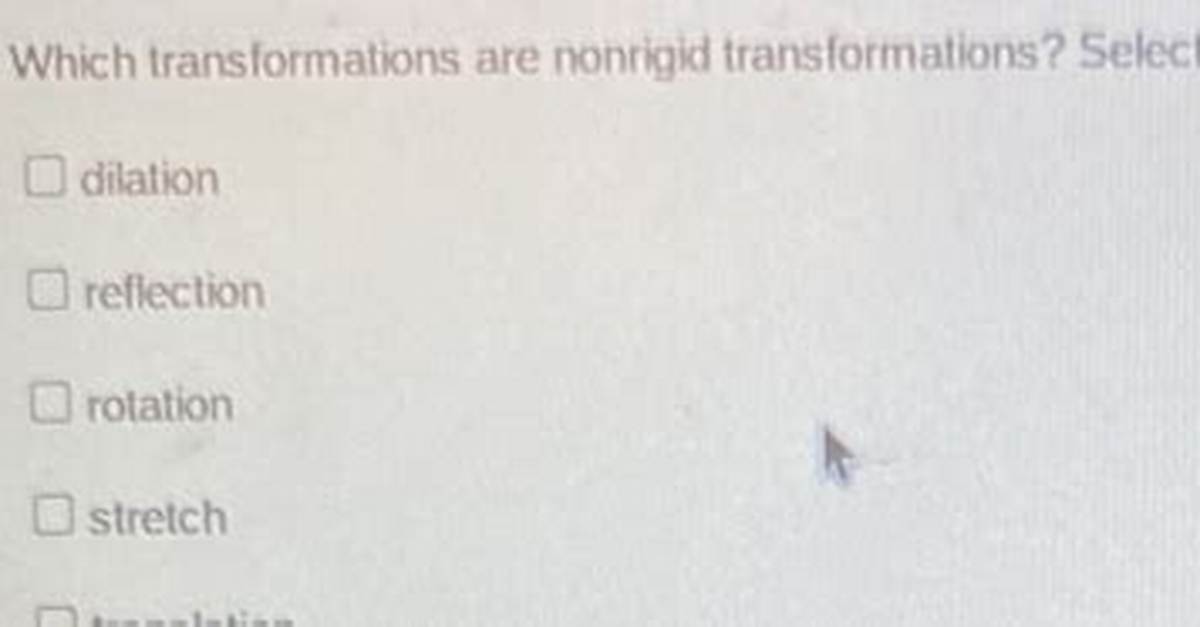 Which Transformations Are Nonrigid Transformations?