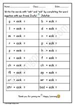 Which Word End with Eak?