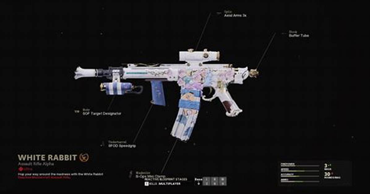 White Rabbit | Cod Warzone and Black Ops Cold War Weapon Blueprint