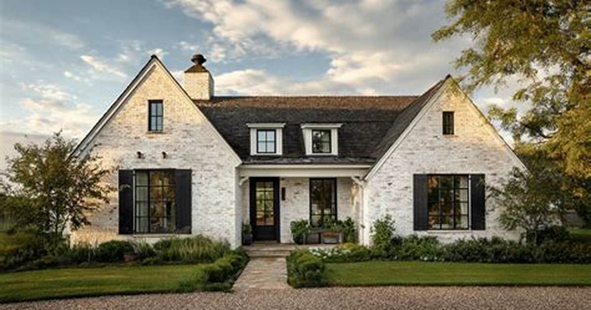 Whitewashed Brick House