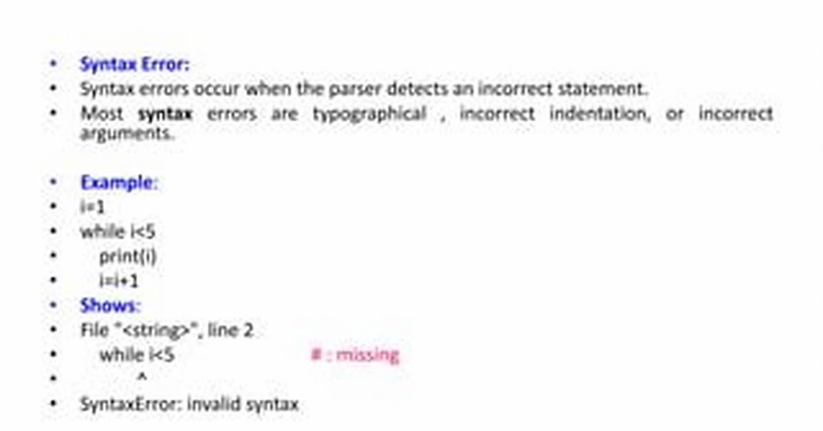 Who Detects Syntax Error in Python?