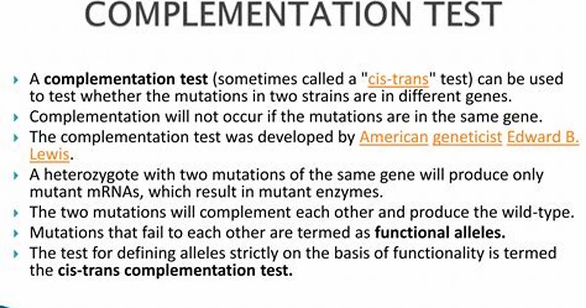 Who Developed Complementation Test?