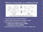 Who Do Impurities Decrease Melting Point?