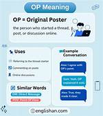 Who Does Op Mean?