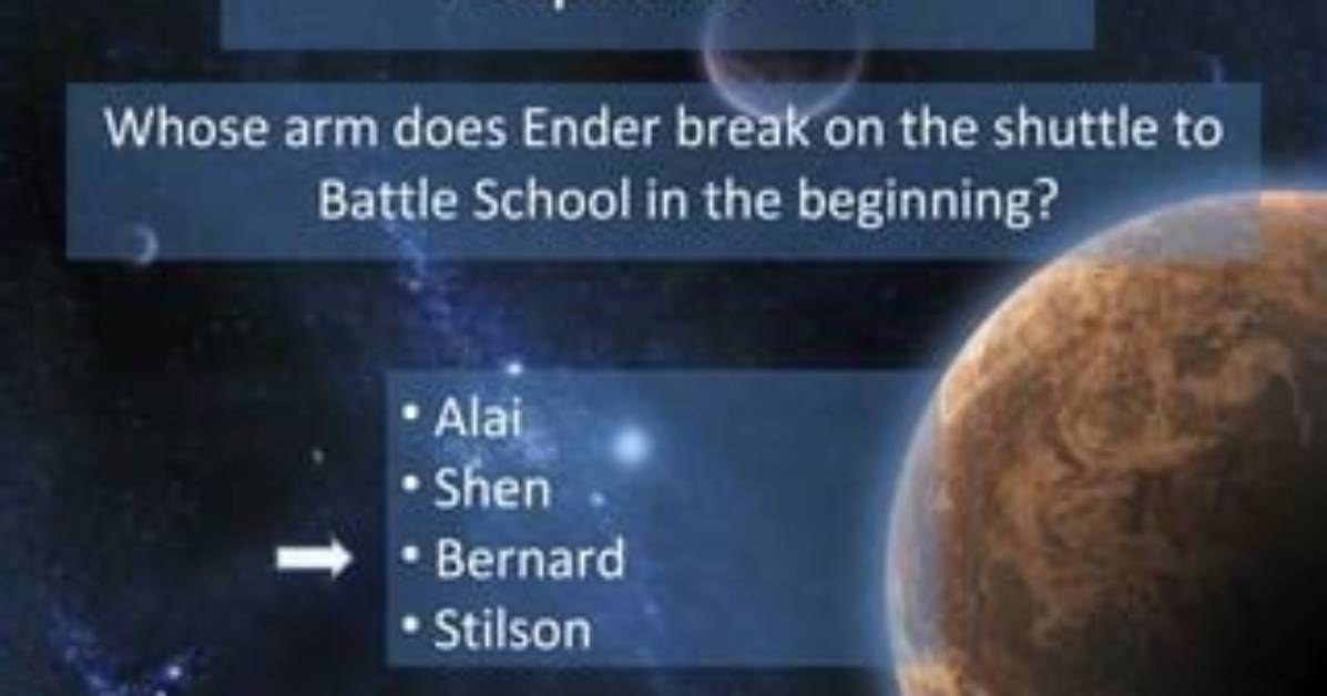 Whose Arm Did Ender Break?