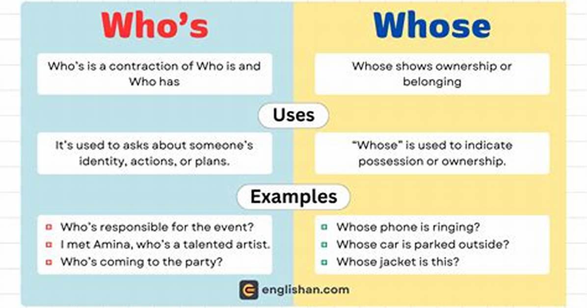 Whose or Who’s