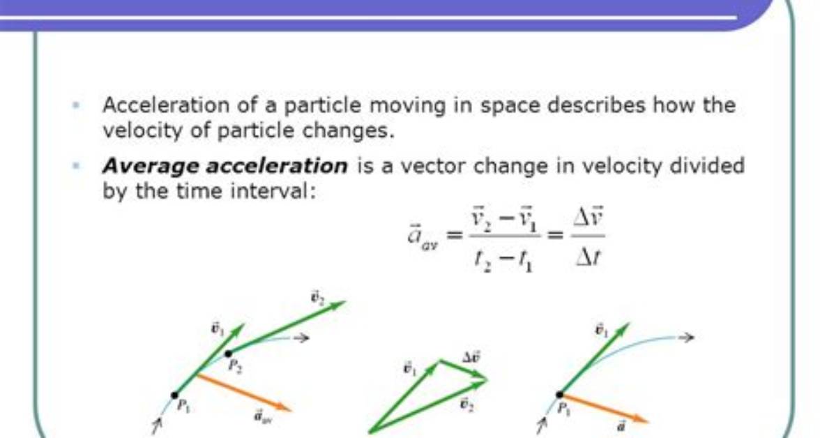 Why Acceleration Is a Vector Quantity?