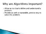 Why Algorithms Are Important?
