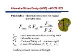 Why Allowable Stress Design?