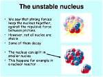 Why Are Elements Unstable?