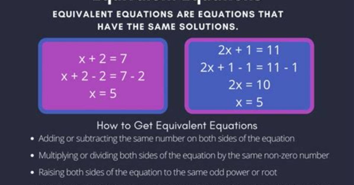 Why Are Equations Equivalent?