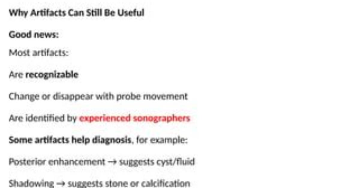 Why Artifacts Are Useful?