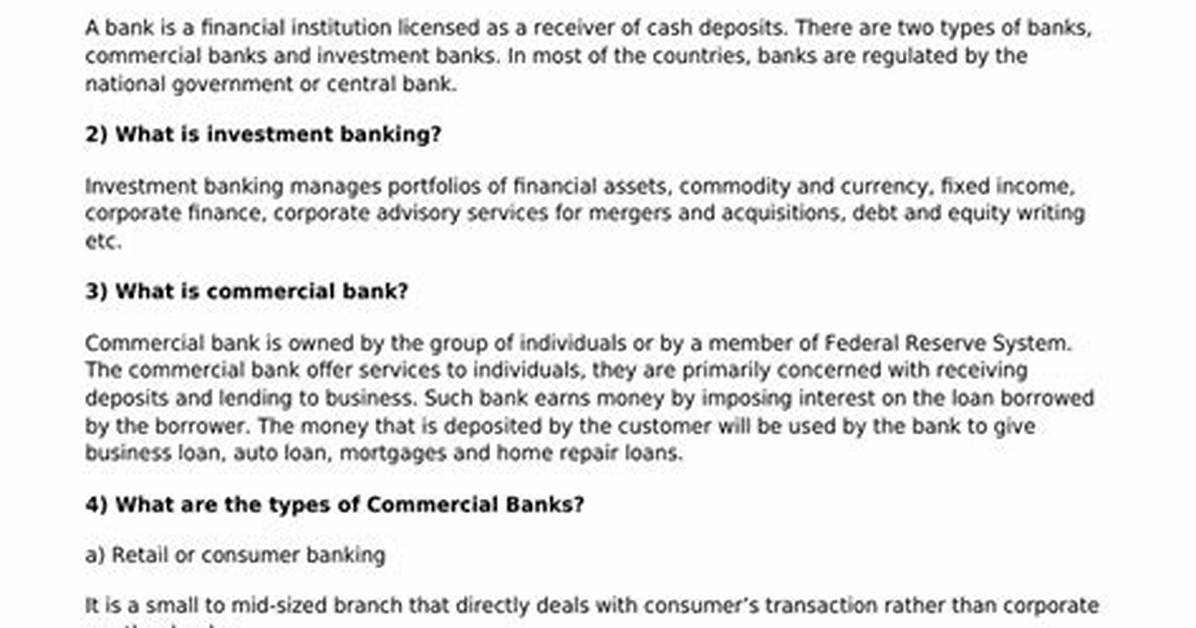 Why Banking Interview Questions?