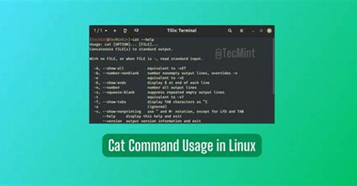Why Cat Command Is Used in Linux?