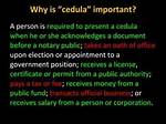 Why Cedula Is Important?