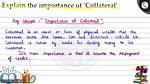 Why Collateral Is Important?