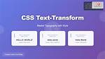 Why Css Text-Transform Capitalize Not Working?